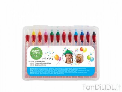 Colori per il viso (Fuochi d'artificio, Capodanno, carnevale)