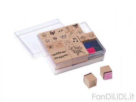 Set timbri con inchiostro (Articoli per ufficio, cartacei, industriali)