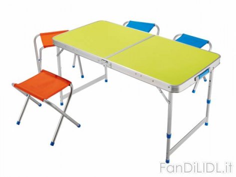 Set tavolo e 4 sgabelli (Giardino)