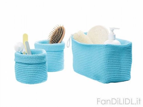 Set cestini portaoggetti, (Bagno, accessori, interno)