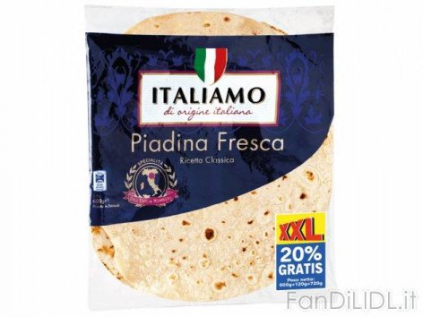 Piadina fresca (Articoli alimentari)