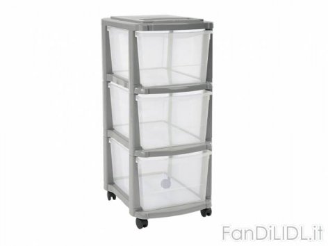 Box 3 cassetti con (Pulizia della casa, sistemazione)