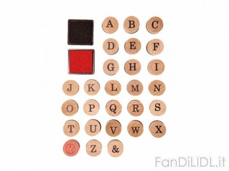 Set timbri in legno (Feste, regali, Babbo di Natale)