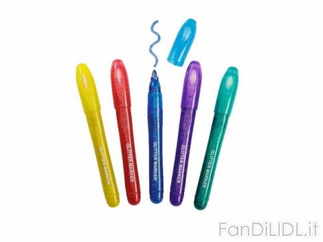 Penne glitter, 5 (Per bambini)