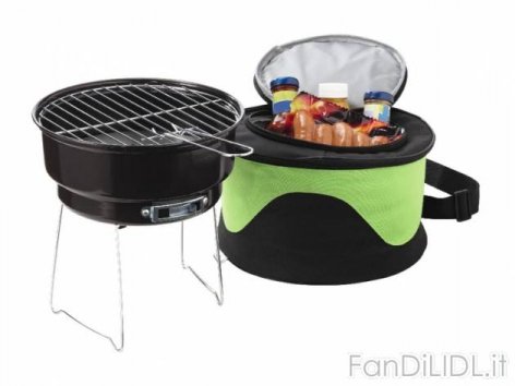 Mini barbecue con borsa termica (Giardino)