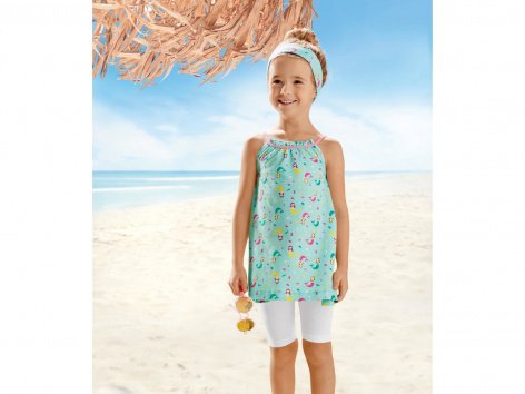 Completo estivo da bambina, 3 pezzi