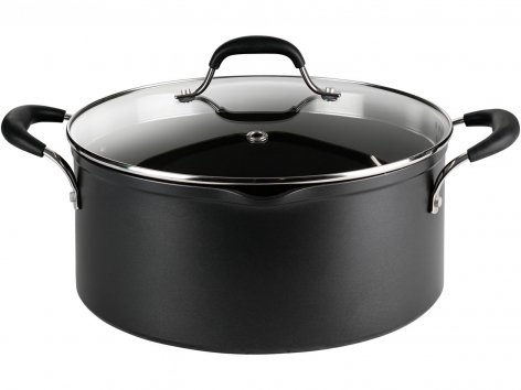 Pentola con coperchio in vetro