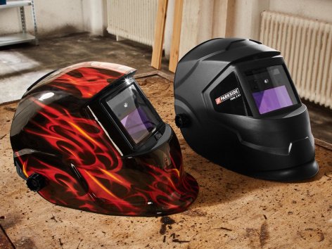 Maschera automatica da saldatore con LED