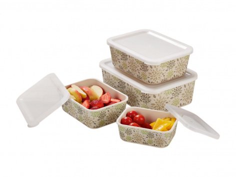 Set insalatiera, 7 pezzi o set contenitori, 4 pezzi