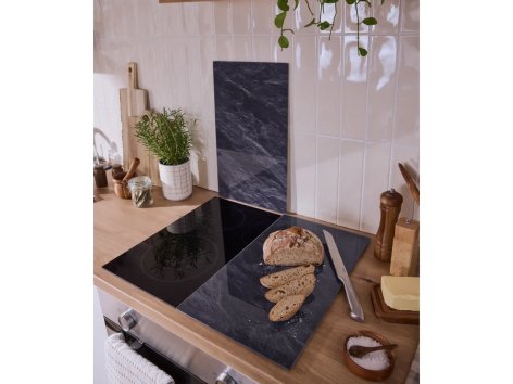 Copri piano cottura in vetro, 2 pezzi