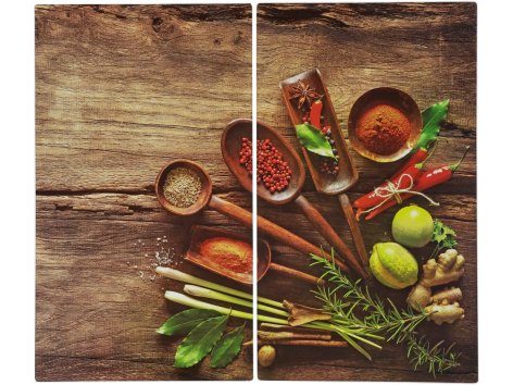 Copri piano cottura in vetro, 2 pezzi