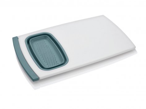 Tagliere con setaccio, scolapiatti pieghevole o set ciotola e setaccio pieghevoli