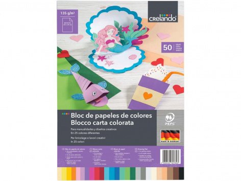 Blocco carta/cartoncini colorati o carta trasparente