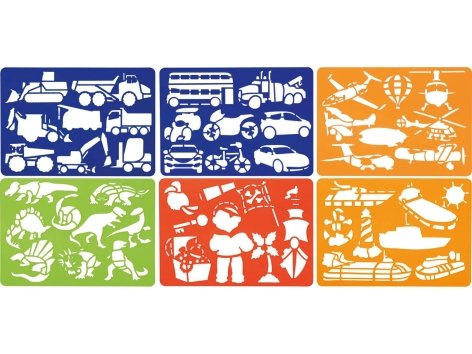 Set sagome per disegnare, 6 pezzi