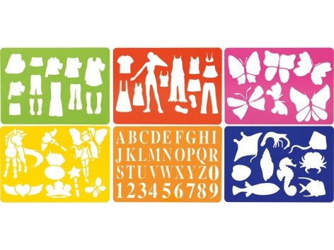 Set sagome per disegnare, 6 pezzi