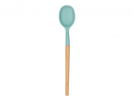 Utensile da cucina in silicone e bambù