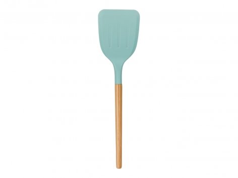 Utensile da cucina in silicone e bambù