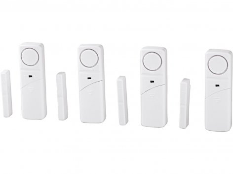 Fermaporta con allarme o set allarme per porte e finestre, 4 pezzi