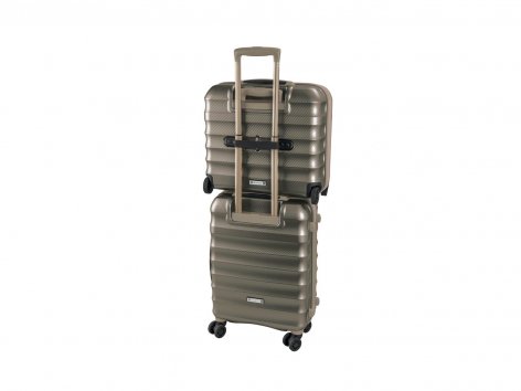 Trolley Business o Trolley bagaglio a mano in policarbonato, antracite/oro