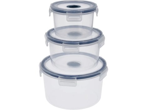 Set contenitori per microonde, 3 pezzi