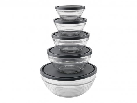 Set contenitori salvafreschezza in vetro, 5 pezzi