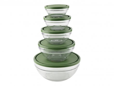 Set contenitori salvafreschezza in vetro, 5 pezzi