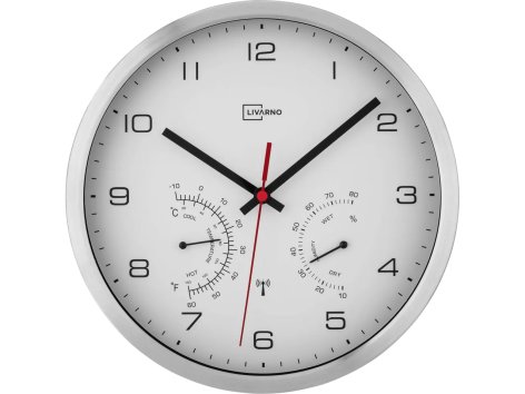 Orologio da parete radiocontrollato con termometro ed igrometro