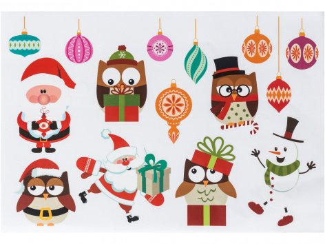 Adesivi natalizi per finestre