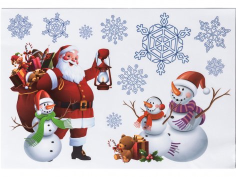 Adesivi natalizi per finestre