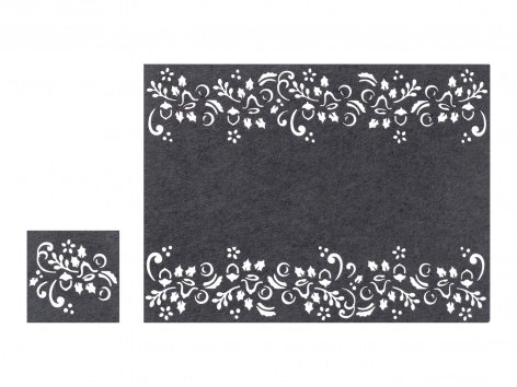 Striscia centrotavola o set tovagliette con sottobicchiere