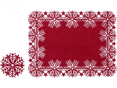 Striscia centrotavola o set tovagliette con sottobicchiere