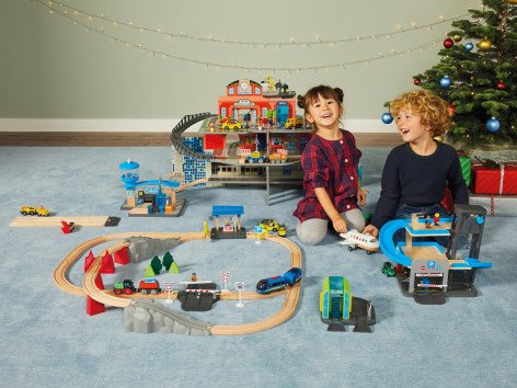 Gioco ferrovia in legno