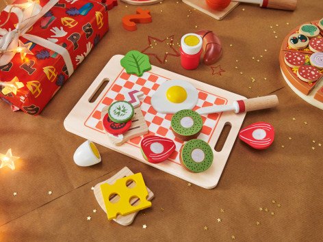 Set alimenti giocattolo in legno