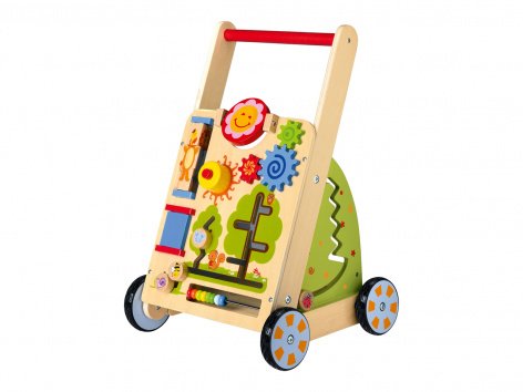 Triciclo senza pedali, cavallo a dondolo o carrello in legno