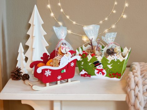 Cestino in feltro o bustina