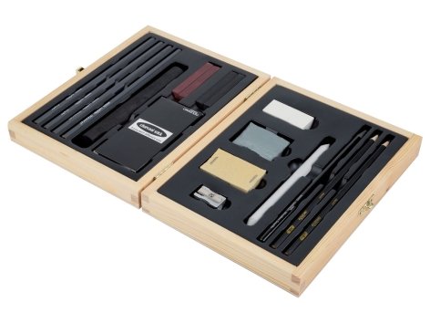 Set da disegno con carboncino
