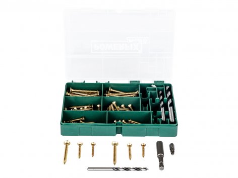 Set viti, punte, tasselli per trapano