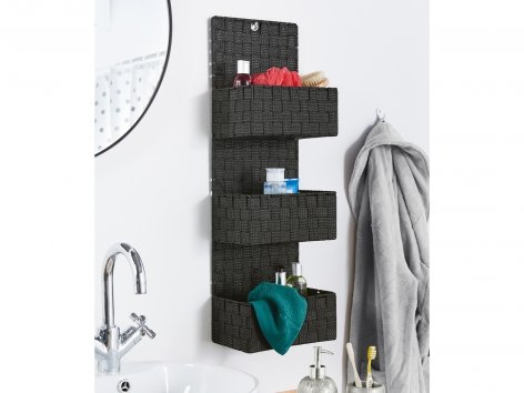 Cesti portaoggetti, 4 pezzi, portaoggetti pensile o cesto con coperchio