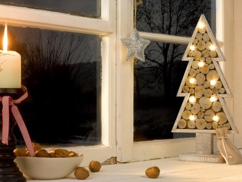 Decorazioni in legno con LED