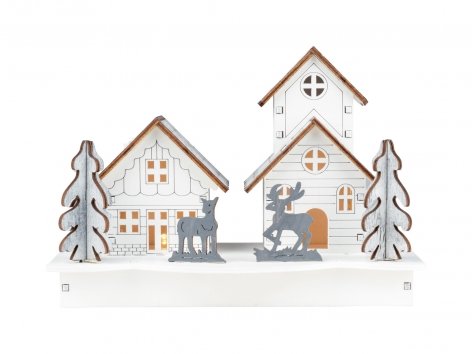 Decorazioni natalizie in legno con LED