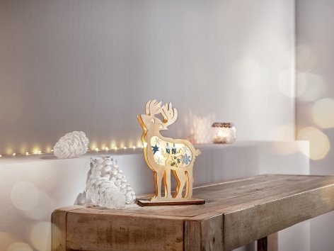 Decorazioni natalizie in legno con LED