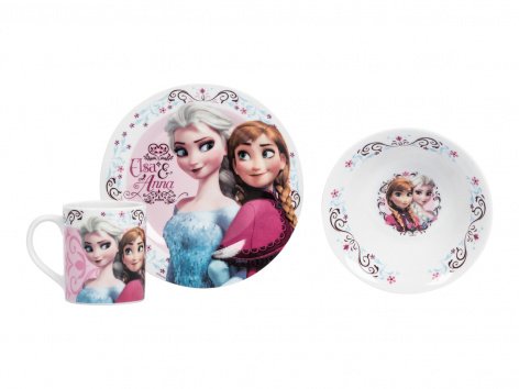 Set colazione in porcellana "Paw Patrol, Frozen, Sam il pompiere"