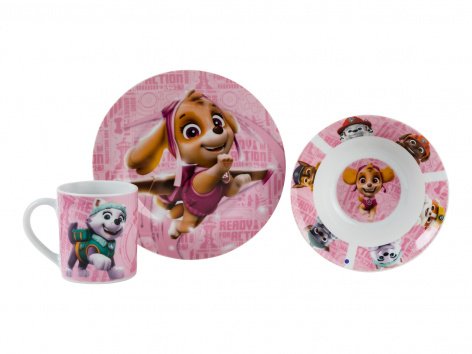 Set colazione in porcellana "Paw Patrol, Frozen, Sam il pompiere"