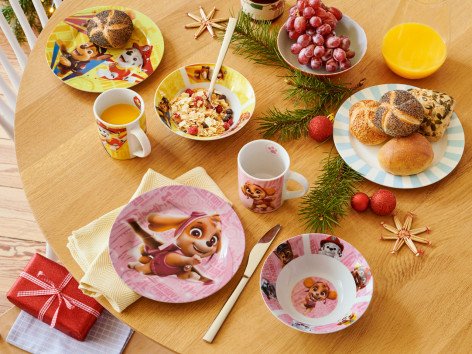 Set colazione in porcellana "Paw Patrol, Frozen, Sam il pompiere"