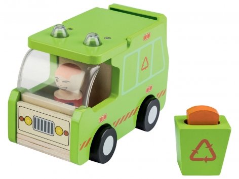 Veicolo in legno con personaggi