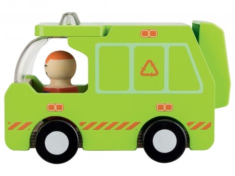 Veicolo in legno con personaggi