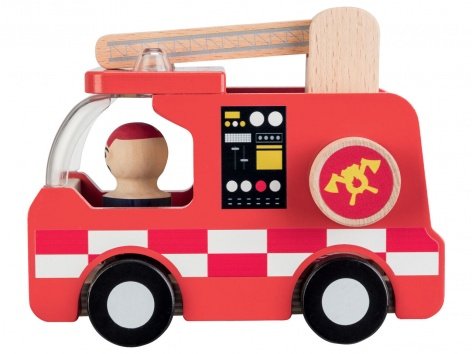 Veicolo in legno con personaggi