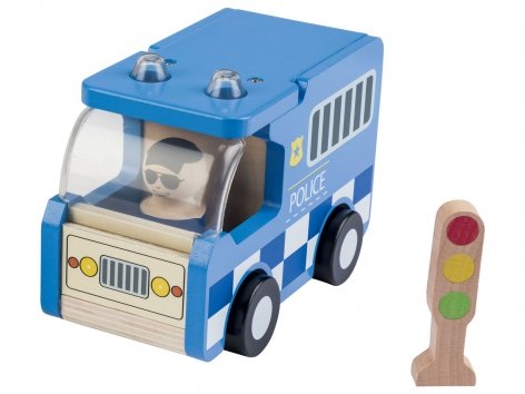 Veicolo in legno con personaggi