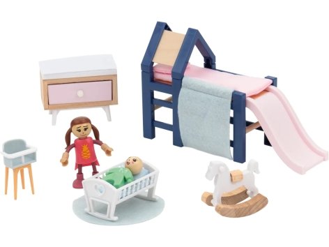 Set mobili in miniatura o set personaggi per casa bambole