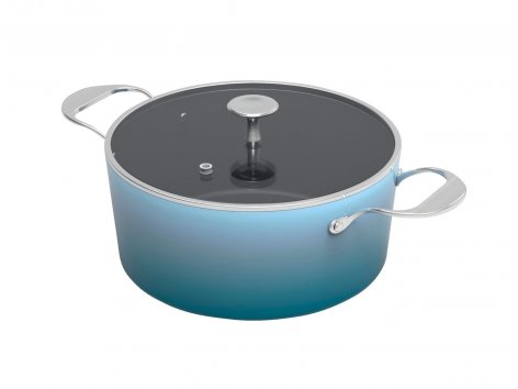 Pentola con coperchio in vetro